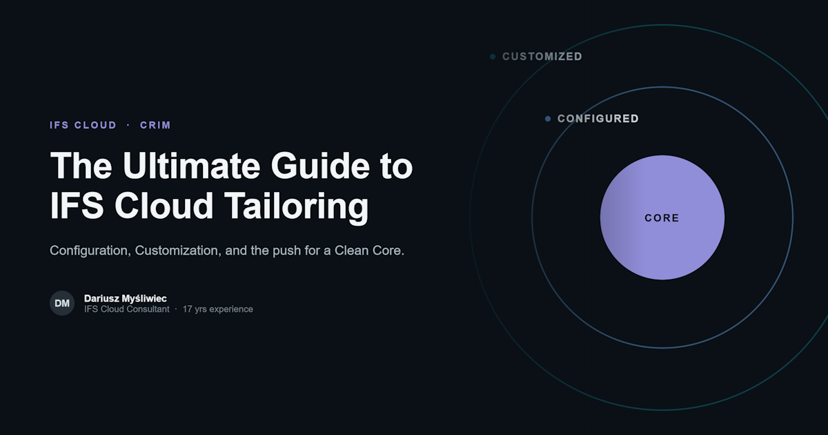 IFS Cloud Tailoring Levels: A Consultant's Guide