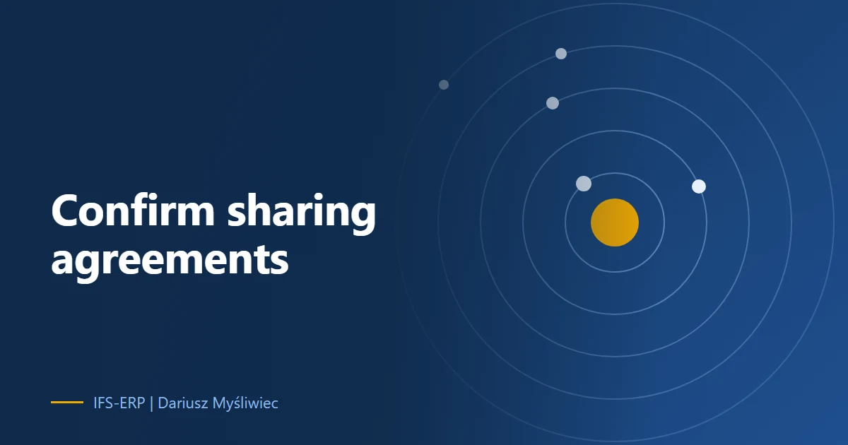 IFS Cloud Data Mesh Phase 2: Confirming Sharing Agreements & Data Contracts