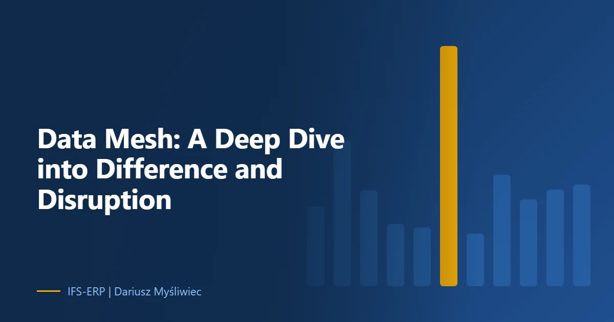 Stop letting central IT bottleneck your IFS Cloud insights. Learn how Data Mesh shifts ownership to domain experts to enable a Clean Core and 10x faster agility.