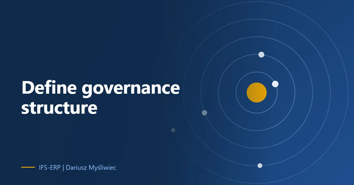 Define Governance Structure for IFS Cloud Data Mesh Implementation