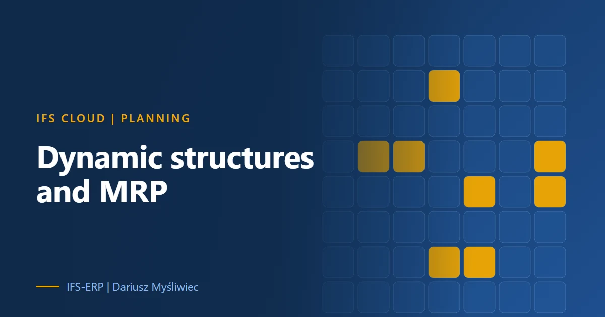 Cover illustration for an article on dynamic structures and MRP in IFS Cloud