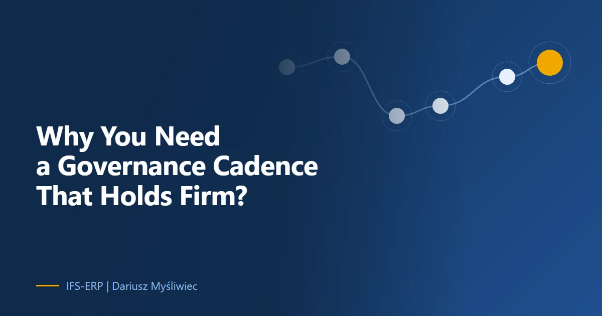 Governance Cadence: Sustaining Accountability Beyond Vendor Promises