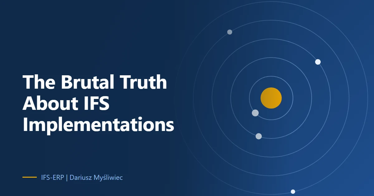 An expert analysis of why IFS Cloud implementations fail, covering data migration, scope creep, and the critical need for a 'Book of Rules' and proper governance.